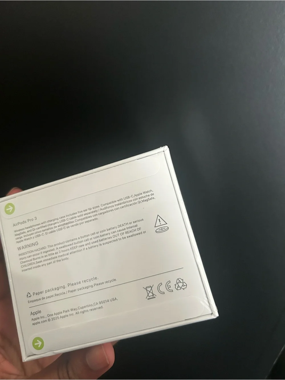 Apple AirPods Pro 3 — White Earbuds with Charging Case Graphic